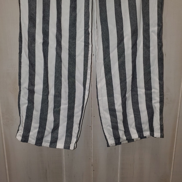 AMERICAN Eagle Wide Leg PaperBag Striped Pants w/ Pockets! - Picture 5 of 12